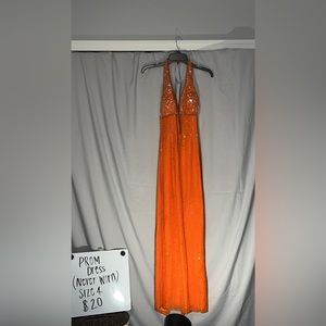 Prom dress orange new never worn